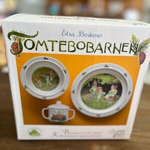 Elsa Beskow Children of the Forest 'Tomtebobarnen' 3-piece Melamine Dish Set